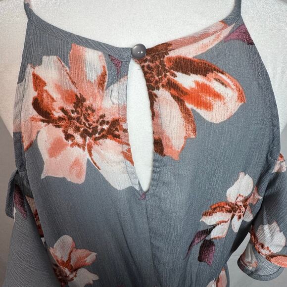 Bailey Blue Cold Shoulder Floral Maxi Dress Size M - Picture 6 of 10